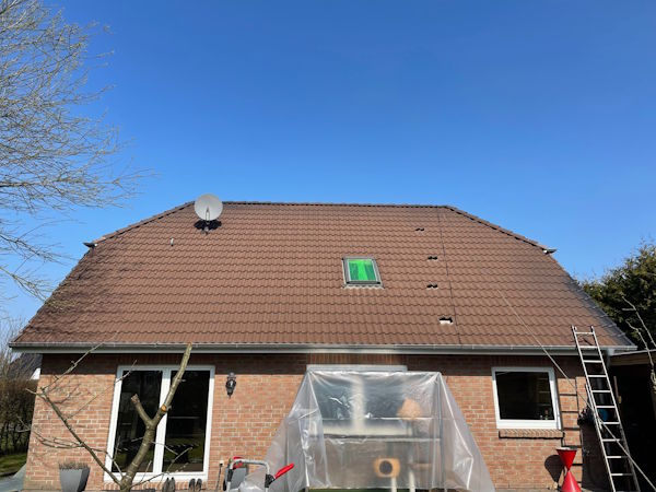 Dachbeschichtung in Lübeck, vor Beschichtung